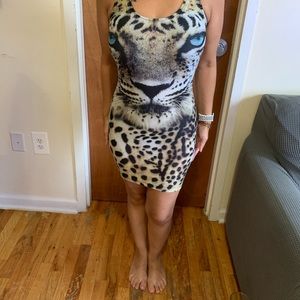 Nwt leopard face dress